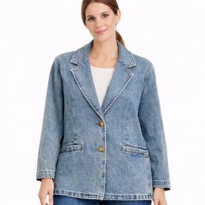 Levi's Light Blue Denim Blazer Jacket